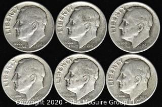 (6) 1948 U.S. Silver Dimes