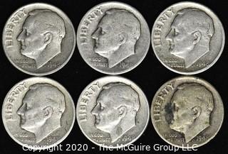 (6) 1948 U.S. Silver Dimes