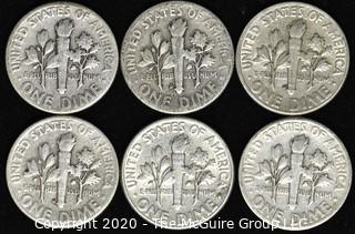 (6) 1948 U.S. Silver Dimes