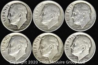 (6) 1948 U.S. Silver Dimes