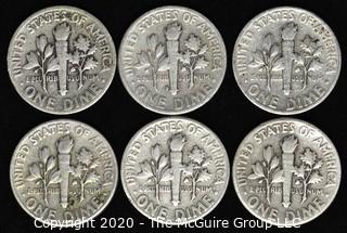 (6) 1948 U.S. Silver Dimes