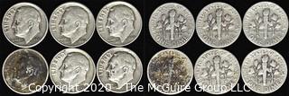 (6) 1949 U.S. Silver Dimes