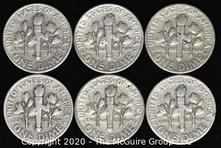 (6) 1952 Silver U.S. Dimes