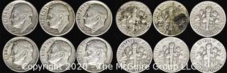 (6) 1952 Silver U.S. Dimes