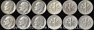 (6) 1952 Silver U.S. Dimes