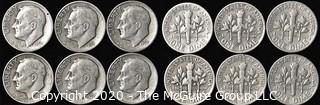 (6) 1952 Silver U.S. Dimes