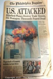 Collection of Newspapers from the Week of 911.  Also Includes Newsweek Magazine Not Shown