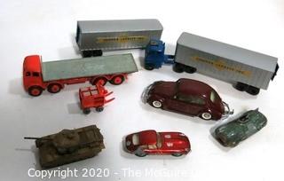 Group of Vintage Toy Cars & Trucks in Played with Condition.  Several by Lesney.