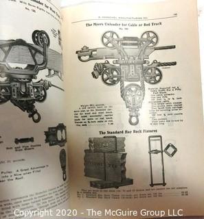 Collection of Antique Tools including a TEMCO 10" Monkey Wrench, Flathead Screwdriver,Brass Faucett  and 1916 Copy of R Herschel Mfg.Co Tool Catalog