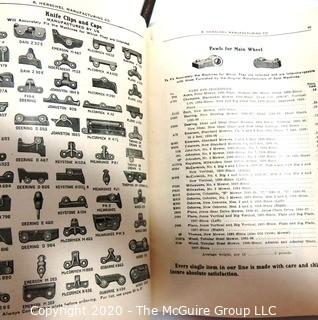 Collection of Antique Tools including a TEMCO 10" Monkey Wrench, Flathead Screwdriver,Brass Faucett  and 1916 Copy of R Herschel Mfg.Co Tool Catalog