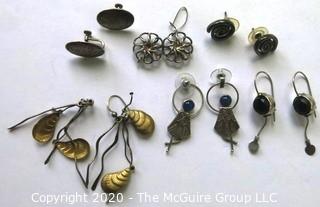 Lot of Silver (some marked Sterling) Earrings