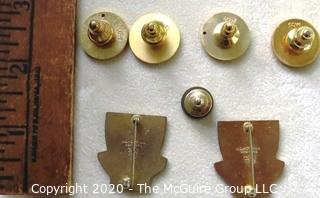 Collection including (2) Pins: "Qui Sustinet Transtulit" - CT State Motto - "He Who Transplanted Stills Sustains" and  