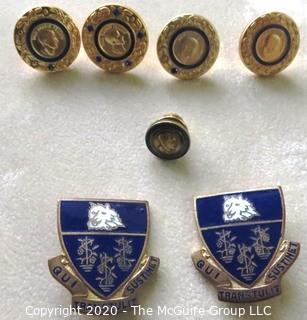 Collection including (2) Pins: "Qui Sustinet Transtulit" - CT State Motto - "He Who Transplanted Stills Sustains" and  