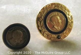 Collection including (2) Pins: "Qui Sustinet Transtulit" - CT State Motto - "He Who Transplanted Stills Sustains" and  