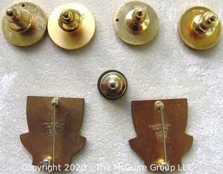 Collection including (2) Pins: "Qui Sustinet Transtulit" - CT State Motto - "He Who Transplanted Stills Sustains" and  