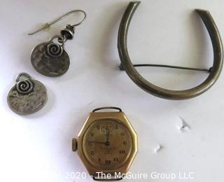 Collection including Elgin Ladies Watch; no band.  Illinois Watch Case Co. 