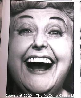 Set of Three Black & White Large Format Photographs in Series by A. Rickerby -Tessie O'Shea, Welsh Entertainer