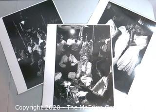 Set of 3 Black & White Large Format Photograph by A. Rickerby - Indian Wedding Series