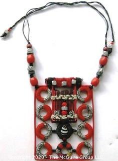 Artisan Made Thread Statement Necklace by Helen Banes