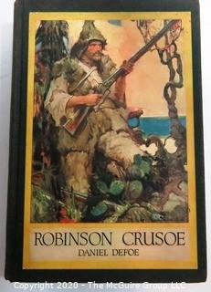 Set of 3 Books including Kinfolk by Pearl Buck, Robinson Crusoe & Happy Days Calendar Book of 1934