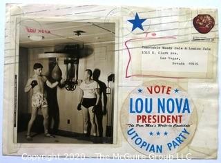 Heavyweight boxer and Actor Lou Nova, known as the "Comic Punch", campaign for President:  "The Poor Mans Candidate". Utopian Party