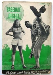 Vintage March 1947 Baseball Digest