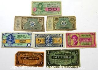 Collection of Vintage Trade Currency and Certificates