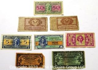 Collection of Vintage Trade Currency and Certificates