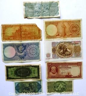 Vintage Bank Notes or Currency From Greece