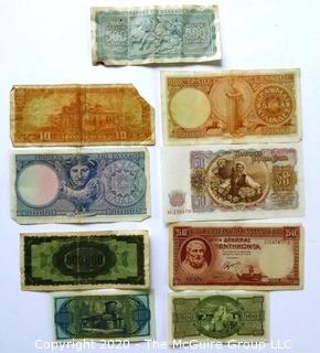 Vintage Bank Notes or Currency From Greece