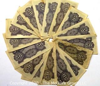 Vintage Japanese Occupation Notes or Currency From Japan. . 50 Centavos