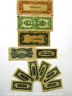 Vintage Japanese Occupation Notes or Currency From Japan. 