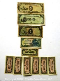 Vintage Japanese Occupation Notes or Currency From Japan. 