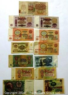 Vintage Bank Notes or Currency From Russia. 