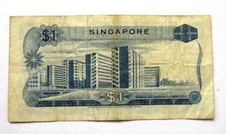 Vintage Bank Note or Currency From Singapore.