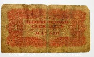 Vintage Bank Note or Currency From Congo