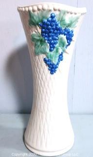 McCoy Pottery Tall Vase with Grapes