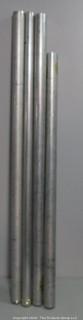 Four Metal Aluminum Fishing Rod Cases (without end caps)