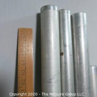 Four Metal Aluminum Fishing Rod Cases (without end caps)