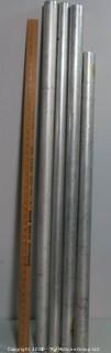 Four Metal Aluminum Fishing Rod Cases (without end caps)