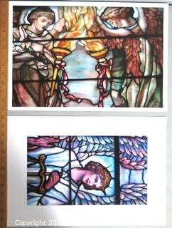 Two Large Format Color Photographs of Stained Glass