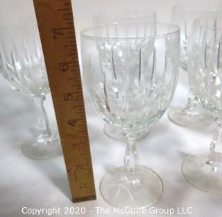 Set of 8 Cut Crystal Water Glasses