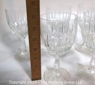 Set of 8 Cut Crystal Water Glasses