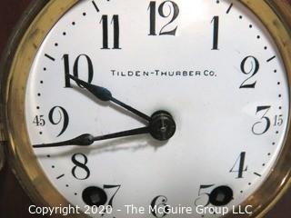 Vintage Tilden Thurber Mantel Clock in Wood Case