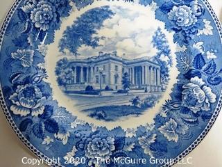 Set of 4 Blue & White Transfer Fine Porcelain Plates by Wedgwood - Washington Bicentennial Plates 