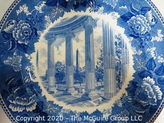 Set of 4 Blue & White Transfer Fine Porcelain Plates by Wedgwood - Washington Bicentennial Plates 