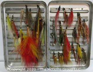 Fishing Lures Trout Flies in metal case