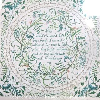 Framed Under Glass Literary Calligraphy "Inversnaid" Print Signed and Numbered by Artist Susan Loy