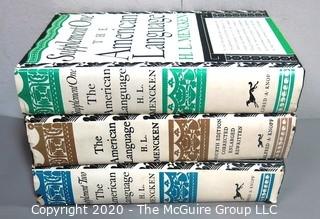 Three Volume Set of The American Language by H. L. Mencken