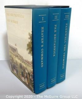 Three Volume Set of Hard Cover Books in Slip Cover - Pax Britannica by Jan Morris